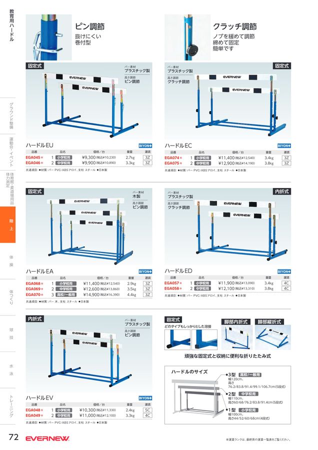 2024 エバニュー (EVERNEW) 体育器具 デジタルカタログ (電子カタログ