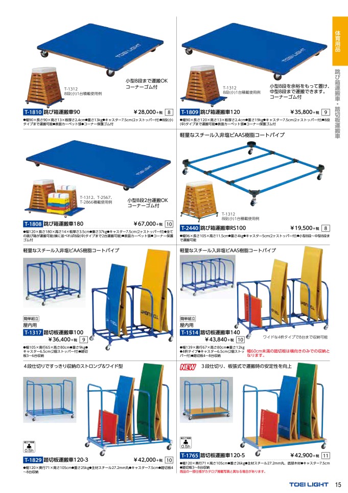 第一ネット 跳び箱運搬車90 トーエイライト T-1810 陸上・トラック競技